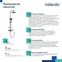 Душевая стойка Milardo Ideal Spa ILSBLTHM06 черный матовый
