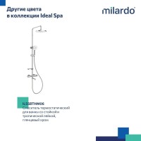 Душевая стойка Milardo Ideal Spa ILSBLTHM06 черный матовый