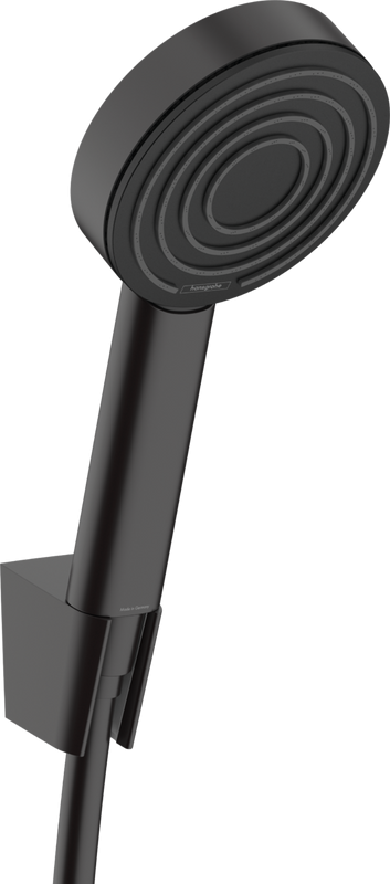 Душевой комплект Смеситель для душа Hansgrohe Vernis Shape 71650670, черный + Гарнитур Pulsify 105 1jet 24301670, 1,25, матовый черный