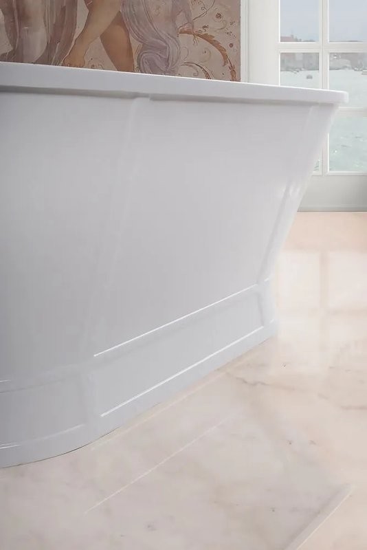 Акриловая ванна BelBagno BB35 170x80 см, отдельностоящая, белая, овальная, на ножках