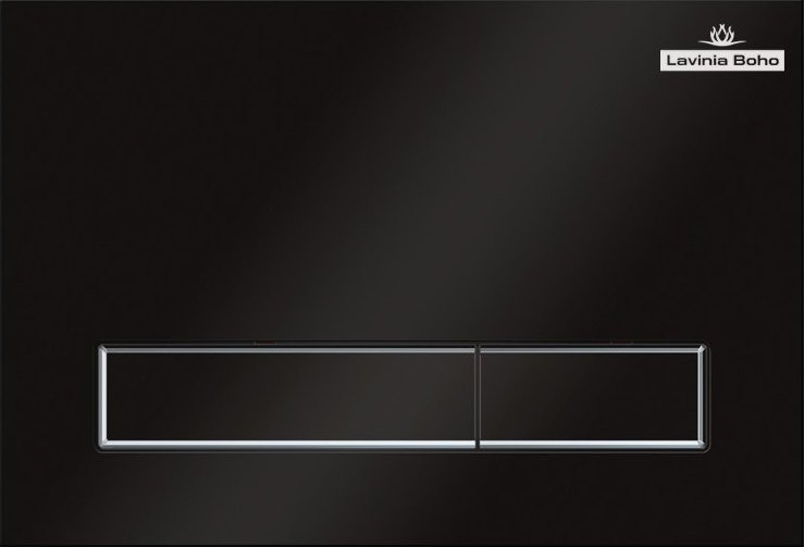 Комплект Lavinia Boho Унитаз подвесной Elegant Rimless 3308101R + Крышка-сиденье Elegant 33290700 с микролифтом + Инсталляция RelFix 38010010 + Кнопка RelFix 380501MB матовая черная, хром