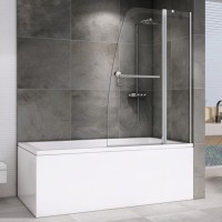 Шторка на ванну Abber Ewiges Wasser AG50100 100x140, профиль хром, стекло прозрачное