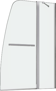 Шторка на ванну Abber Ewiges Wasser AG50100 100x140, профиль хром, стекло прозрачное