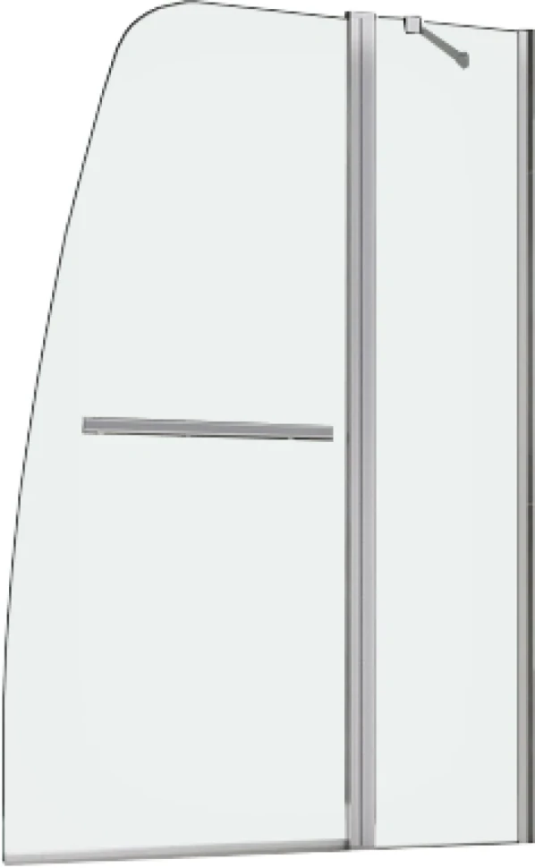 Шторка на ванну Abber Ewiges Wasser AG50100 100x140, профиль хром, стекло прозрачное