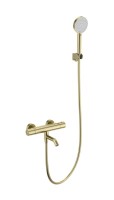 Термостатический смеситель Wonzon & Woghand WW-B3029-A1-BG для ванны с душем, брашированное золото
