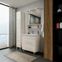 Тумба с раковиной Бриклаер Чили 80 светлая лиственница С