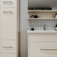 Тумба с раковиной Бриклаер Чили 80 светлая лиственница С