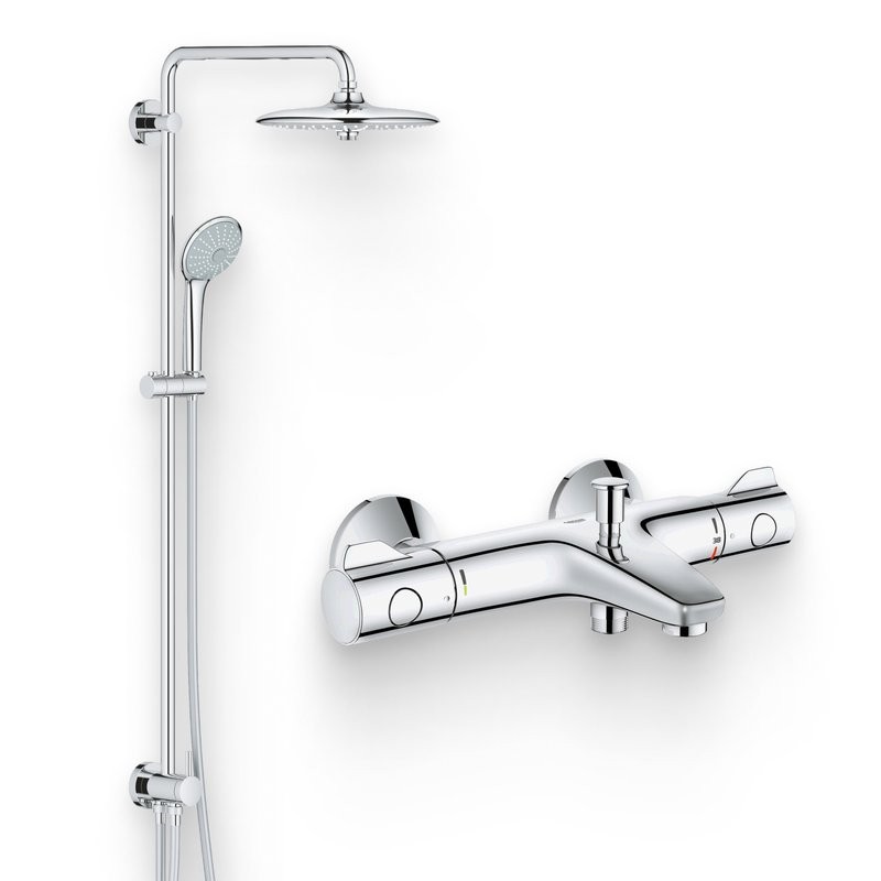 Душевой комплект Термостат Grohe Grohtherm 800 34576000 + Стойка Euphoria 27421002