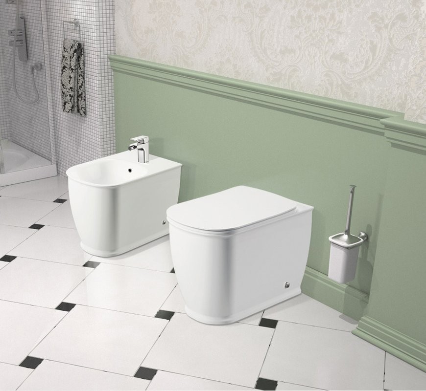 Комплект Lavinia Boho Унитаз приставной Bell Pro 33014040 + Крышка-сиденье Bell Pro 33290100 с микролифтом + Бачок скрытого монтажа RelFix 38020010 + Кнопка RelFix 3805003W + Дозатор RelFix 38040010