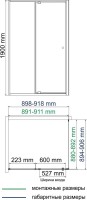 Душевой уголок Wasserkraft Aula 11P03 90x90 см