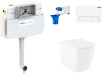 Комплект Lavinia Boho Унитаз приставной Aveo Rimless 3306404R + Крышка-сиденье Aveo 33290600 с микролифтом + Бачок скрытого монтажа RelFix 38020010 + Кнопка RelFix 3805001W + Дозатор RelFix 38040010