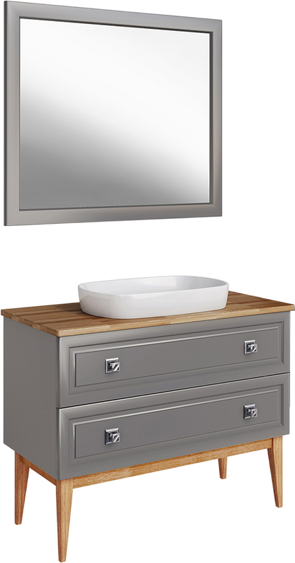 Мебель для ванной комнаты ASB-Woodline Каталина 100 grey