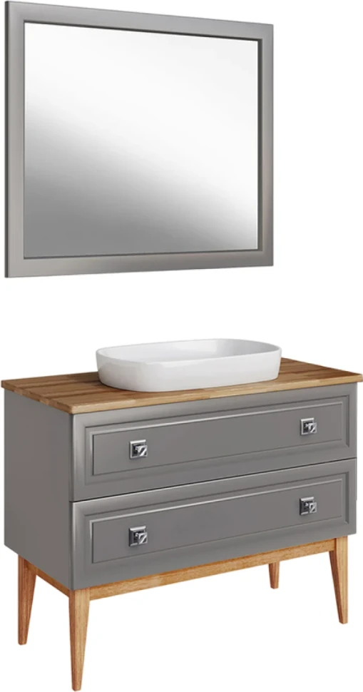 Мебель для ванной комнаты ASB-Woodline Каталина 100 grey