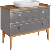 Мебель для ванной комнаты ASB-Woodline Каталина 100 grey