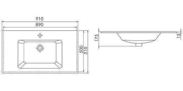 Тумба с раковиной Opadiris Ибица 90 подвесная, фурнитура золото