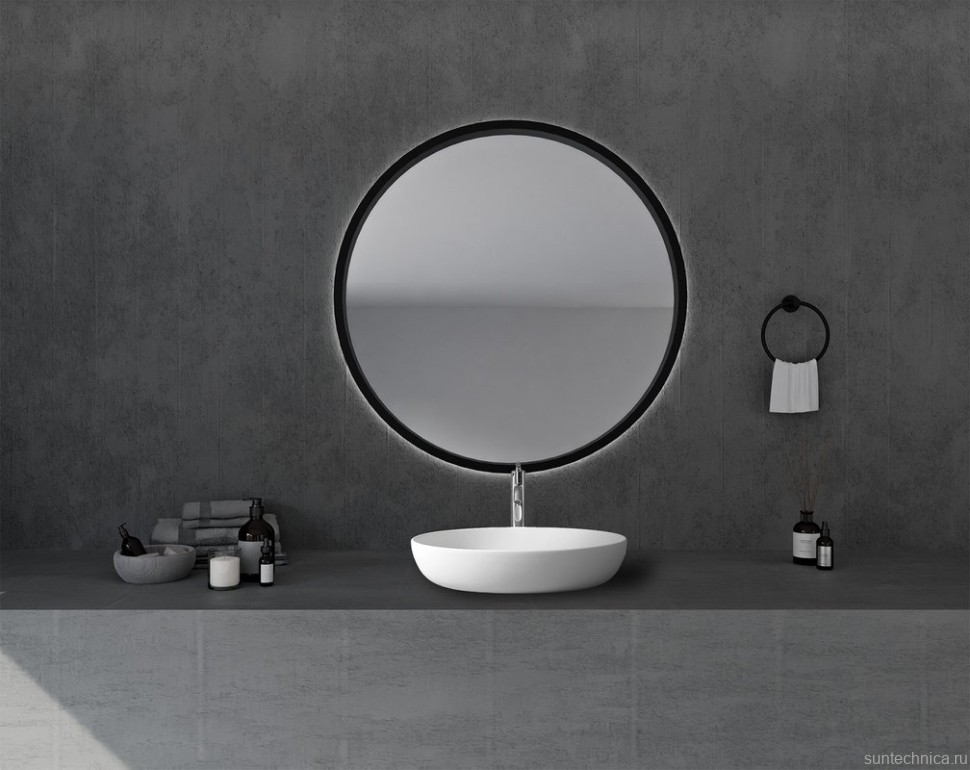 Накладная раковина Abber Stein AS2619 60 матовая белая, овальная, искусственный камень