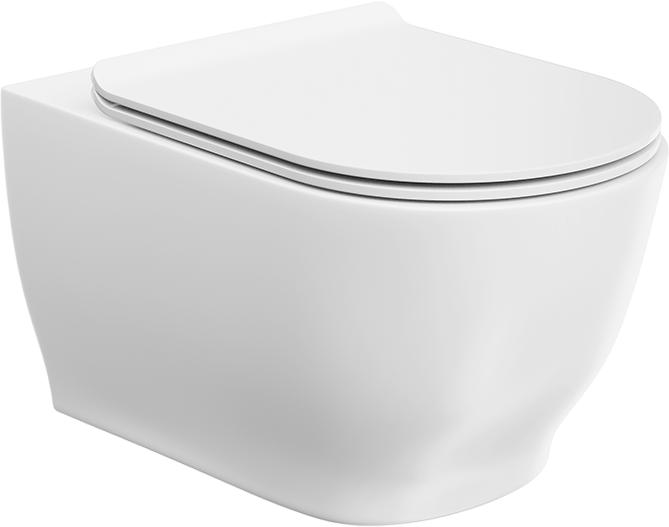 Комплект Унитаз подвесной KERAMA MARAZZI Modula MO.wc.02 безободковый, с микролифтом, глянцевый белый + Инсталляция + Кнопка FPS.A.RGM розовое матовое золото