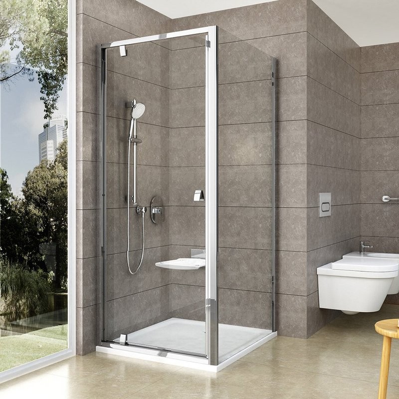 Душевой уголок Ravak Pivot PDOP1 80х80, Transparent, профиль хром