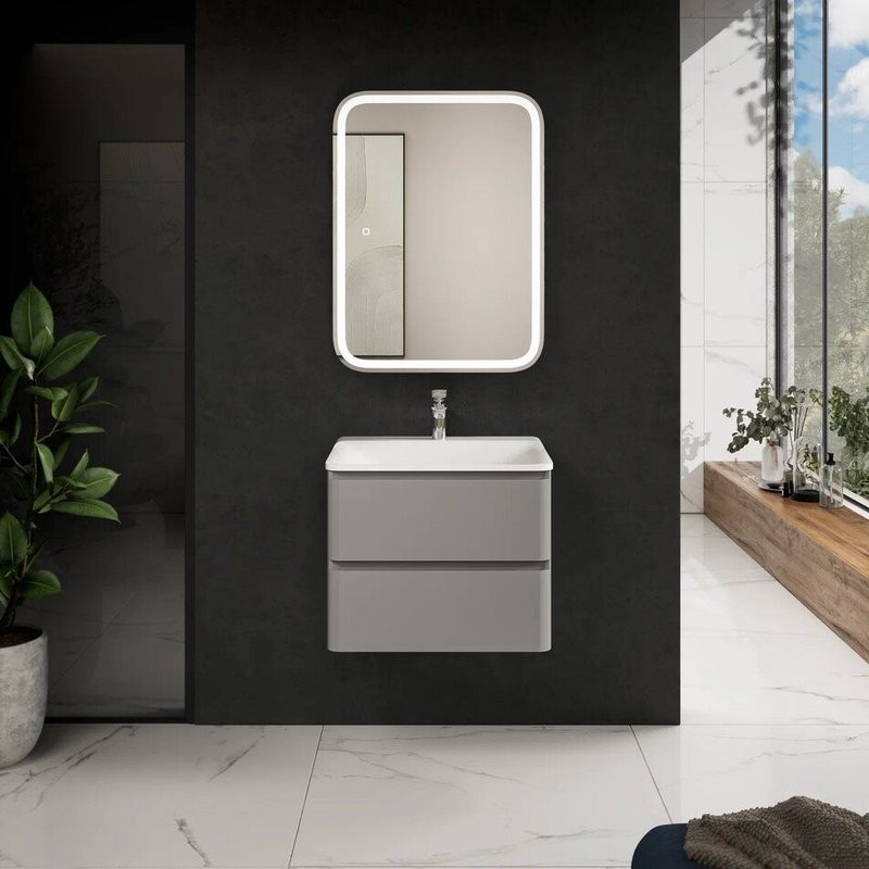 Тумба под раковину для ванной AQUAme S4 60 серая