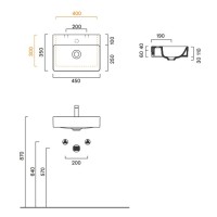 Накладная раковина Catalano Green 0420450001 глянцевая белая, прямоугольная