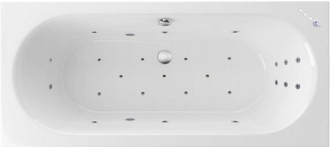 Акриловая ванна Excellent Oceana Slim WAEX.OCE16S.ULTRA 160x75 см, встраиваемая, с гидромассажем, белая, с каркасом, со сливом-переливом