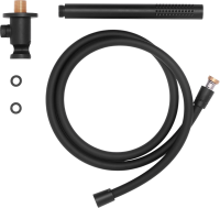 Душевой комплект Paffoni Light KITLIQ019NO139KING С ВНУТРЕННЕЙ ЧАСТЬЮ, верхний душ 30 см, с термостатом, черный