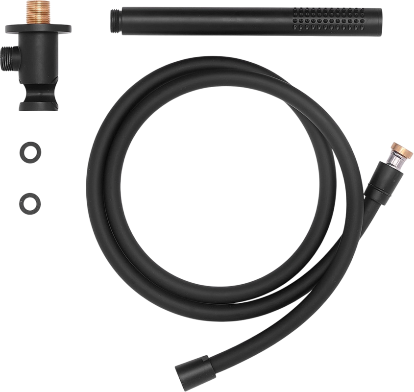 Душевой комплект Paffoni Light KITLIQ019NO139KING С ВНУТРЕННЕЙ ЧАСТЬЮ, верхний душ 30 см, с термостатом, черный