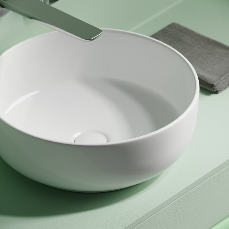 Накладная раковина Ceramicanova Taycan CN12003 37х37 глянцевая белая