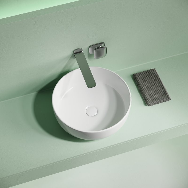 Накладная раковина Ceramicanova Taycan CN12003 37х37 глянцевая белая