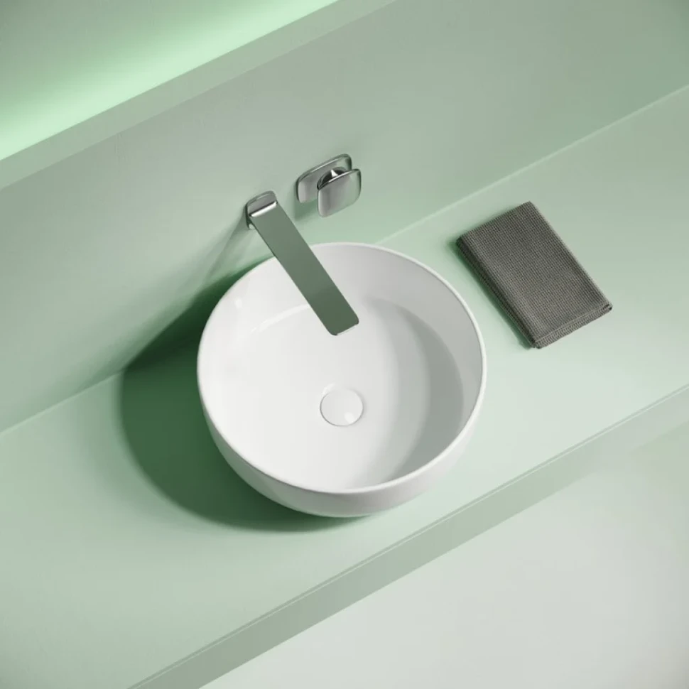 Накладная раковина Ceramicanova Taycan CN12003 37х37 глянцевая белая