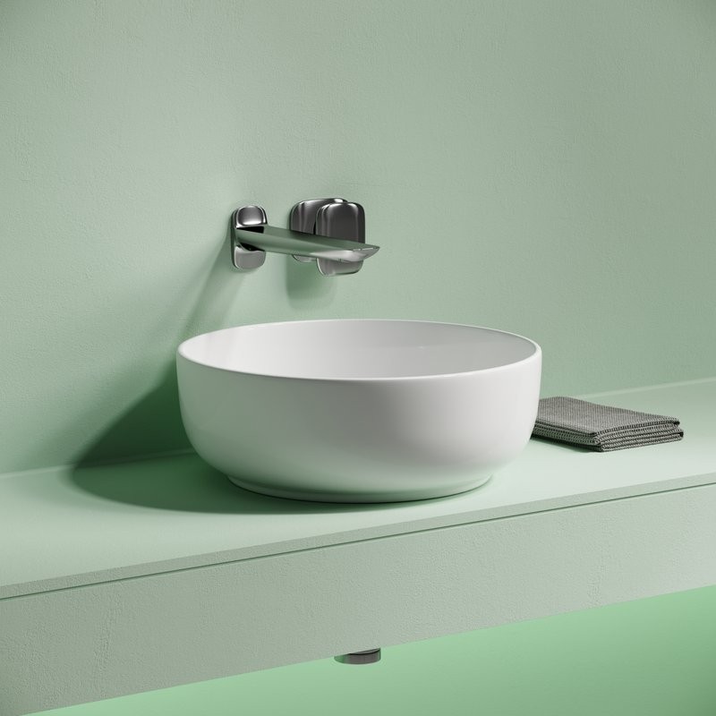 Накладная раковина Ceramicanova Taycan CN12003 37х37 глянцевая белая
