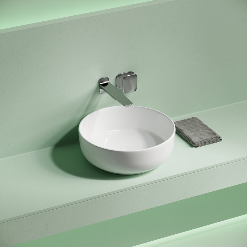 Накладная раковина Ceramicanova Taycan CN12003 37х37 глянцевая белая