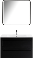 Мебель для ванной комнаты Art&Max Platino 90 подвесная, черная матовая