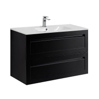 Мебель для ванной комнаты Art&Max Platino 90 подвесная, черная матовая