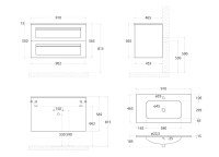Мебель для ванной комнаты Art&Max Platino 90 подвесная, черная матовая