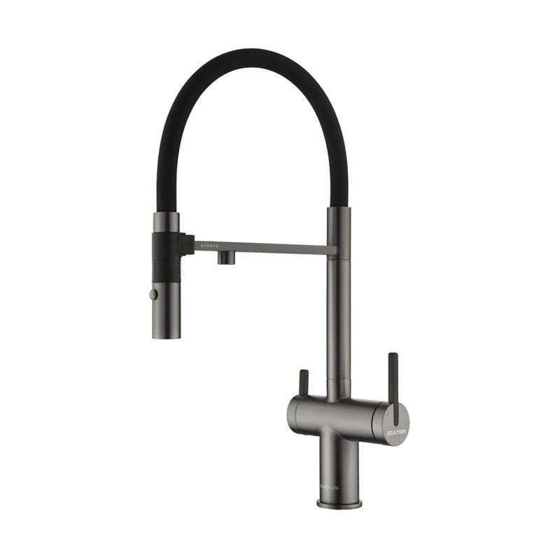 Смеситель для кухни Gravity, вороненая сталь, Gr213888-GM, Starke-Paulmark
