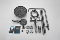 Душевая стойка BELZ B813 B24813-3 оружейная сталь Душевая стойка BELZ B813 B24813-3 оружейная сталь