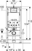 Комплект Унитаз подвесной VitrA Zentrum Round 7786B003-0075 безободковый + Крышка 801-003-019 с микролифтом + Инсталляция Geberit Duofix Delta 458.163.21.1 с кнопкой смыва, хром