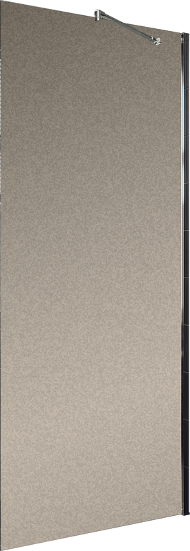 Душевая перегородка Maybahglass MGD-703-5ш 69 см, профиль хром матовый, стекло бронза матовое