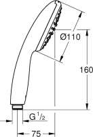 Душевая лейка Grohe Tempesta 27852003 хром Душевая лейка Grohe Tempesta 27852003 хром
