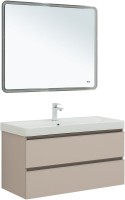 Мебель для ванной комнаты Aquanet Вега 100 подвесная, бежевая