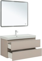 Мебель для ванной комнаты Aquanet Вега 100 подвесная, бежевая