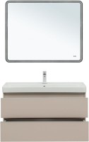 Мебель для ванной комнаты Aquanet Вега 100 подвесная, бежевая