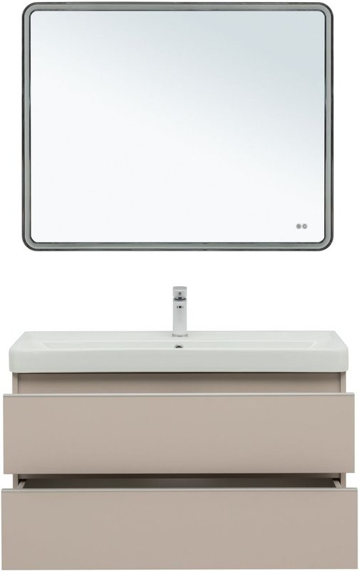 Мебель для ванной комнаты Aquanet Вега 100 подвесная, бежевая