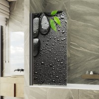 Шторка на ванну Maybahglass MGV-928-ФП006-6 60 см, профиль черный
