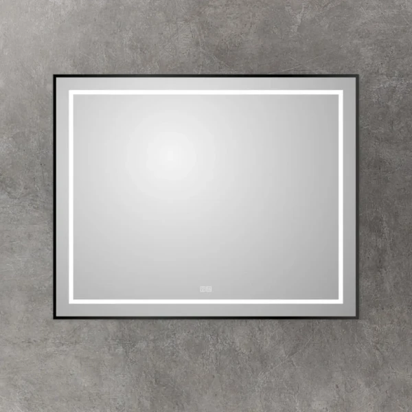 Зеркало BelBagno Kraft 80x100, с подсветкой, с подогревом, черный