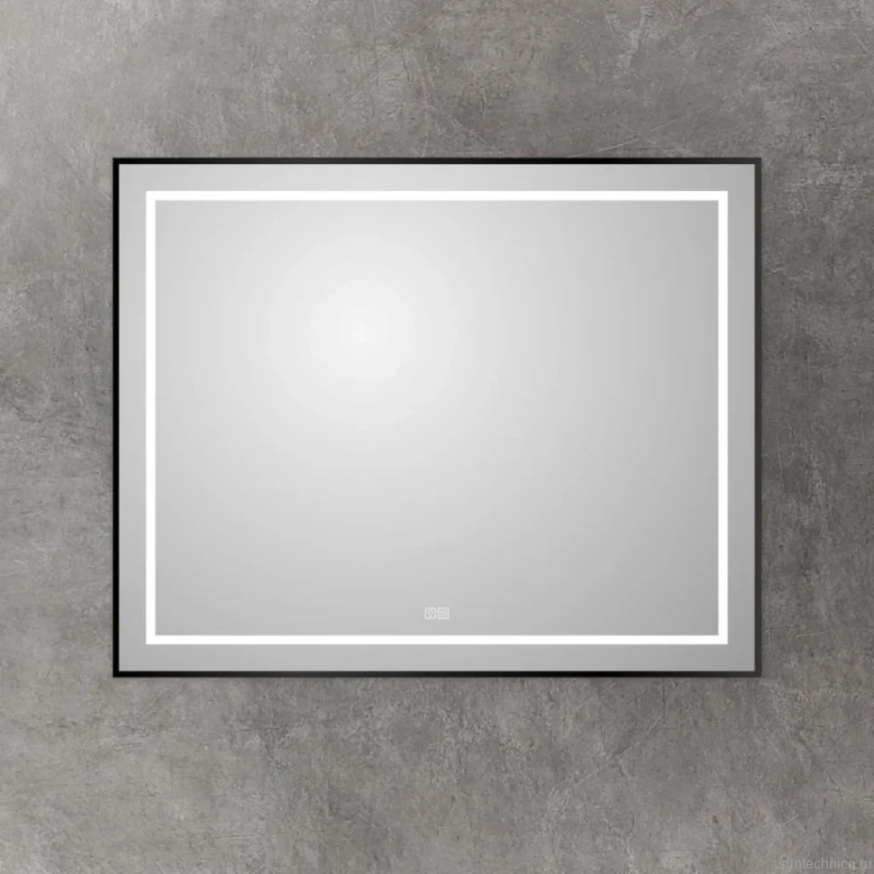 Зеркало BelBagno Kraft 80x100, с подсветкой, с подогревом, черный