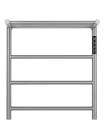 Полотенцесушитель электрический Wonzon & Woghand Bonn WW-AL402-BR 50x45 см, подключение справа, брашированный никель, лесенка, с полкой
