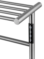 Полотенцесушитель электрический Wonzon & Woghand Bonn WW-AL402-BR 50x45 см, подключение справа, брашированный никель, лесенка, с полкой