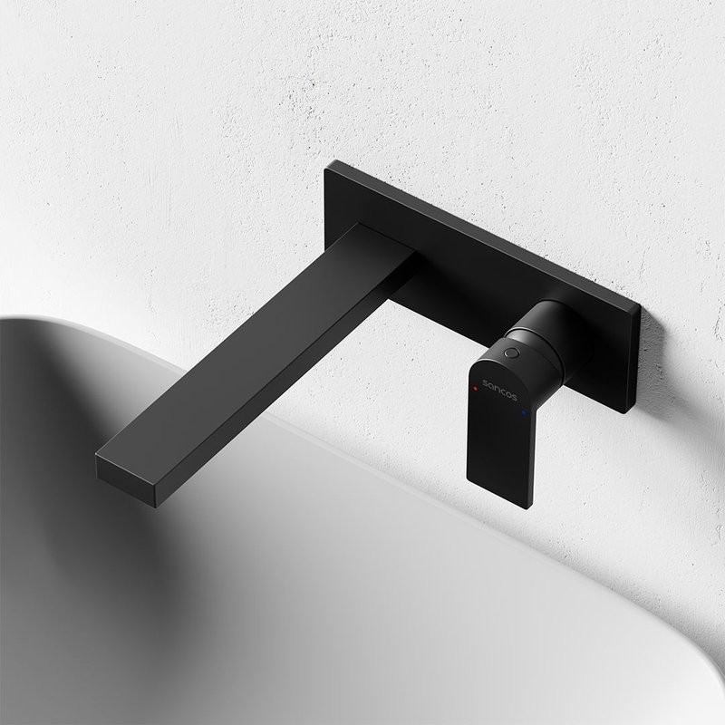 Смеситель для раковины Sancos Studio, черный матовый, SC9017MB